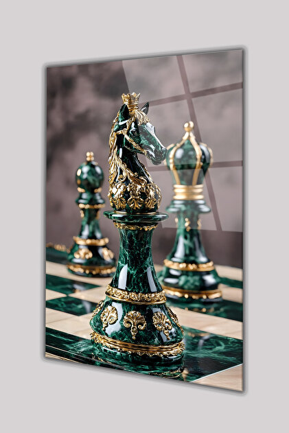 Cooper Chess Metal Satranç Takımı | 25cm Mermer Desenli Satranç