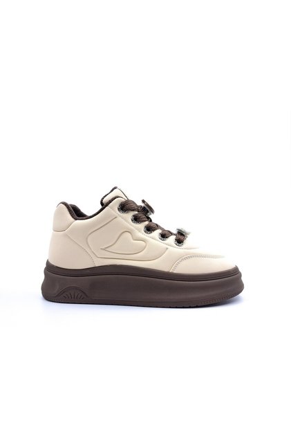 25k421 Kadın Emoji Süs Detaylı Kalın Taban Sneaker Ayakkabı