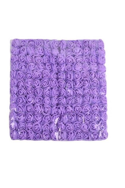 Trandafiri din spumă cu tul, 2 cm, set 144, mov