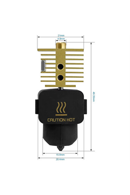 Hobi Mekatronik Bambu Lab A1-A1 Mini Yükseltilmiş Hotend Seti