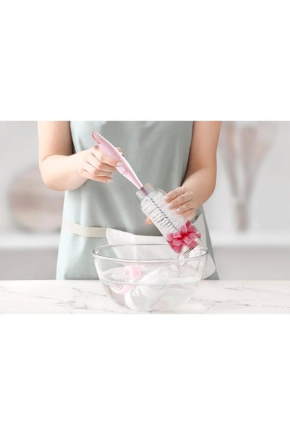 Sponge Baby Bottle Brush Pink