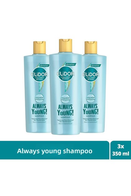 Collagen Blends Sulfate-Free Hair Care Shampoo Always Young Anti-Damage Repair 350 ml x3