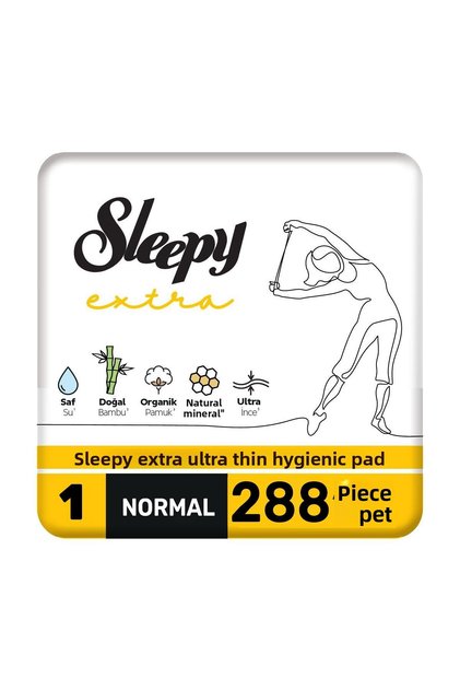 Extra Ultra Thin Sanitary Pads Mega Normal 6 Pack 288 Pads (Single Pack)