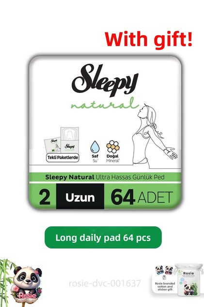 Natural Daily Pads 64Pcs and Rosie