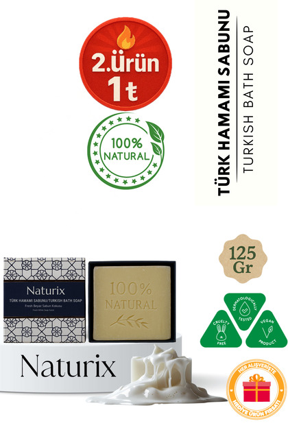 Turkish Bath Soap 125 Gr | Deep Cleansing, Purifying and Natural Skin Care Soap