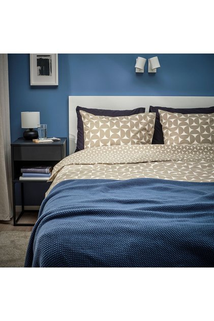 Single Duvet Cover Set, Grey-Beige-Off White, Size: 150X200/50X60 cm