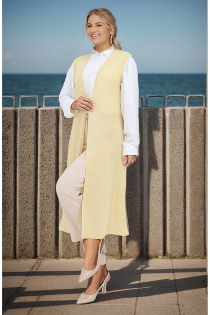 Thin Plain Long Women's Vest, Hijab Vest, Mother's Vest