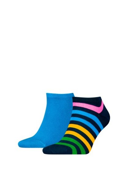 Men's Brand Logo Cotton Short Casual Blue-Navy Blue Socks Som382000