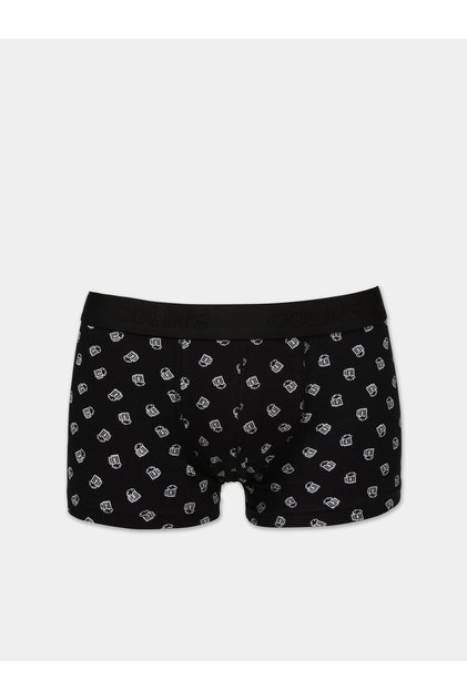 Modern Fit Printed Men's Black Boxers