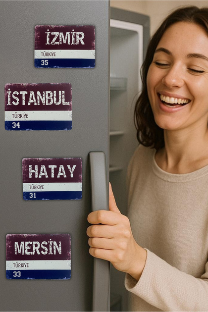 ERİSTAKI GAZİANTEP Yazılı Retro Ahşap Türkiye Şehir Magneti