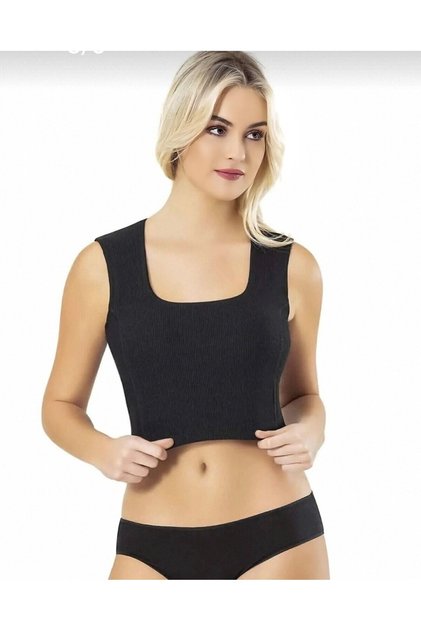 Underwear Cotton Camisole Fabric Sleeveless Bra U-Neck Crop Singlet