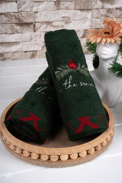 100% Cotton Double 40x75 cm Embroidered Towel/Towel Set