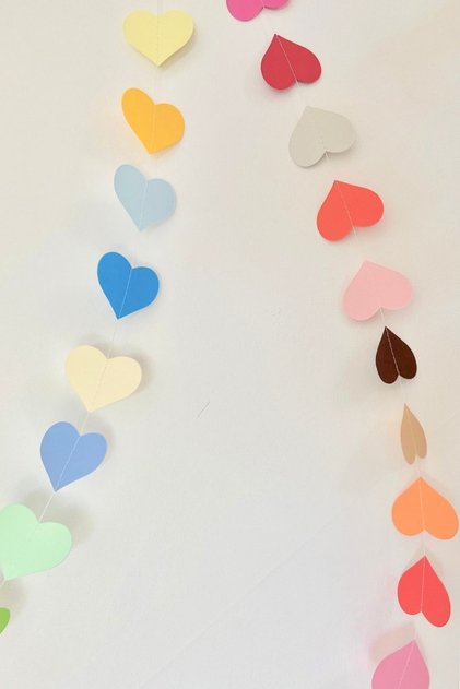 Multicolored Heart Chain Party Decoration