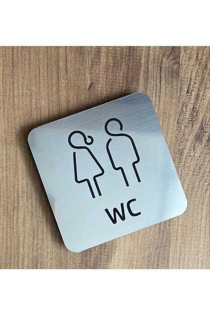 Modern Self-Adhesive Wc Orientation Sheet with Metal Look