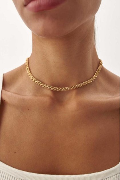 Rope Örgü Choker Kolye