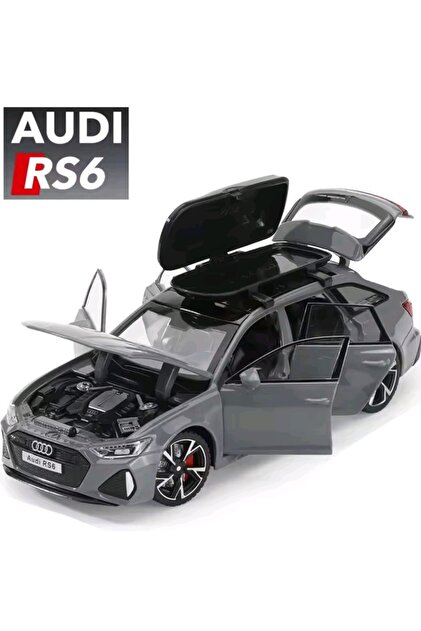 Z1 Home Audi Rs6 Premium Diecast Metal Maket Araba 1:24 Gri