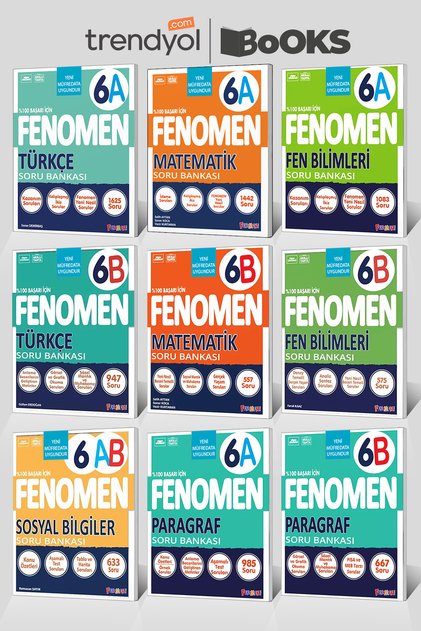 FENOMEN 6 A-B FULL Tüm Dersler Seti (9 Kitap) *Güncel Baskı