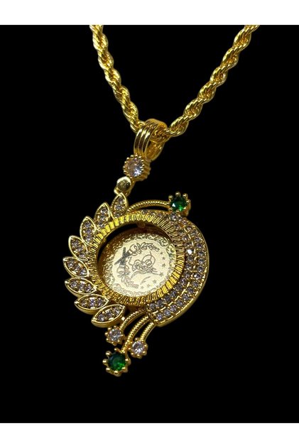 Medusa Yarım Altın Çerçeveli Kolye (Altın Kaplama)