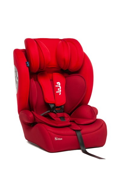Scaun auto pentru bebelusi si copii Safe Rider i-Size, 76-150 cm, transformabil in inaltator auto, tetiera reglabila, husa detasabila si lavabila, Rosu/Bordo