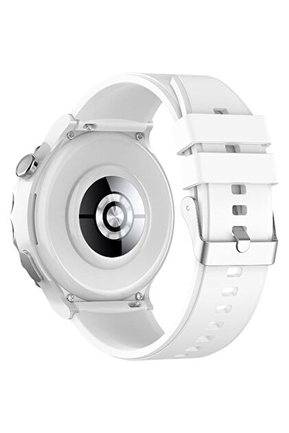 Curea de ceas din silicon, compatibilă cu Huawei Watch GT2/3 Pro, Samsung Galaxy Watch 46mm, 20mm, albă