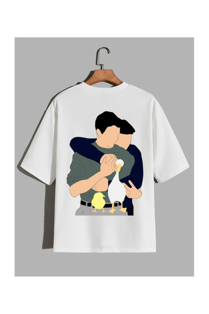 New Season Joey and Chandler Printed Cotton T-Shirt Sebesta Fashion