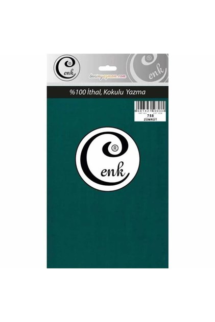 Cenk Write 758 Emerald Solid Color 100 cm Imported Bag Emerald Green