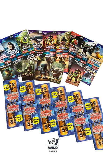 Tung Tung Sahur Kart Oyunu 12 Mini Kutu 72 Karakter Kartı + 12 Sticker | Hediye Paketli Eğlence Seti