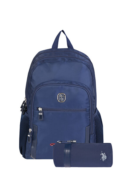Us Polo Assn 24402'2 School Backpack with Pen Case Student Daily Navy Blue
