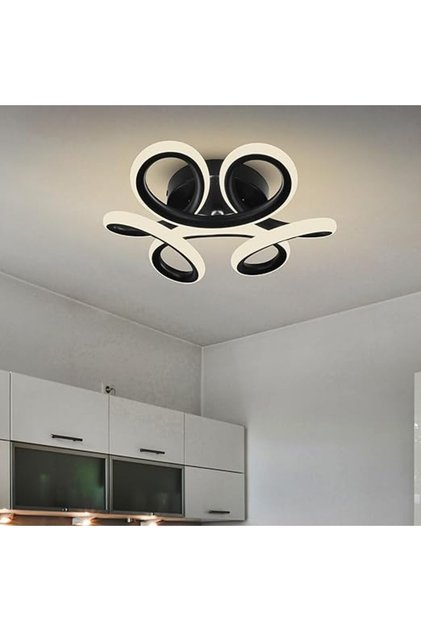 Lustra LED 3 functii neagra 27W
