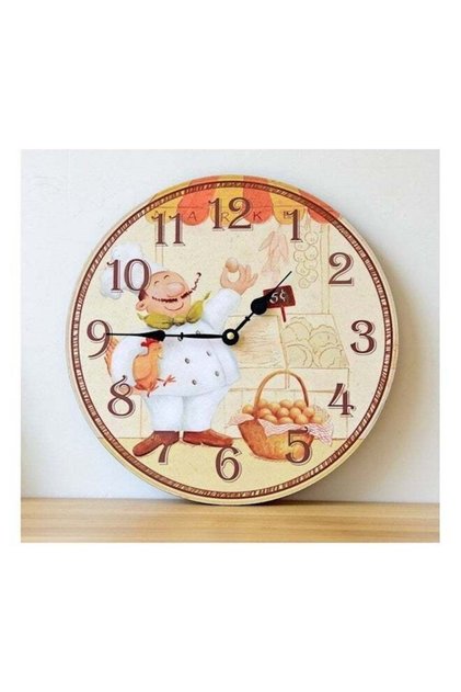 Wood Analog Wall Clock Multicolour