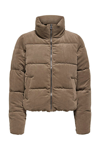 ONLY Dolly Corduroy Puffer Dik Yaka Taba Kadın Mont 15304768