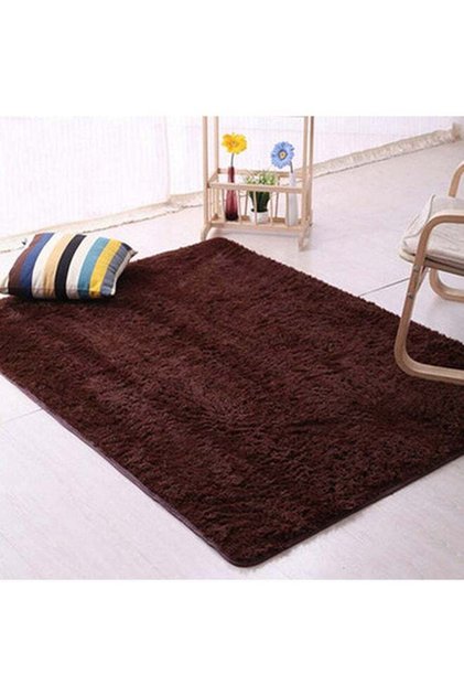 Anti-Skid Living Bedroom Carpet Brown 80x160cm