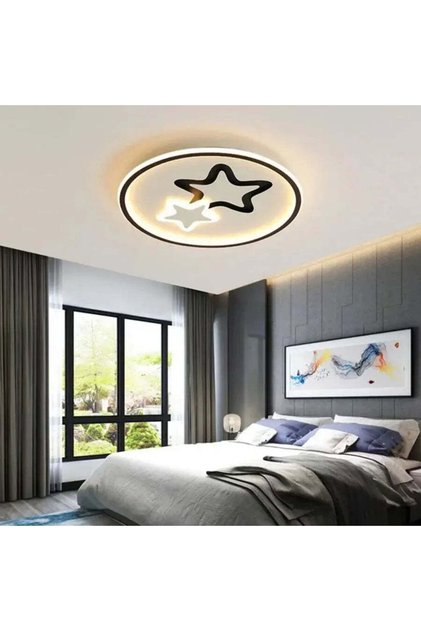 LED полилей с дистанционно управление 101W, звезди, студена/топла/неутрална светлина, димируем, бял