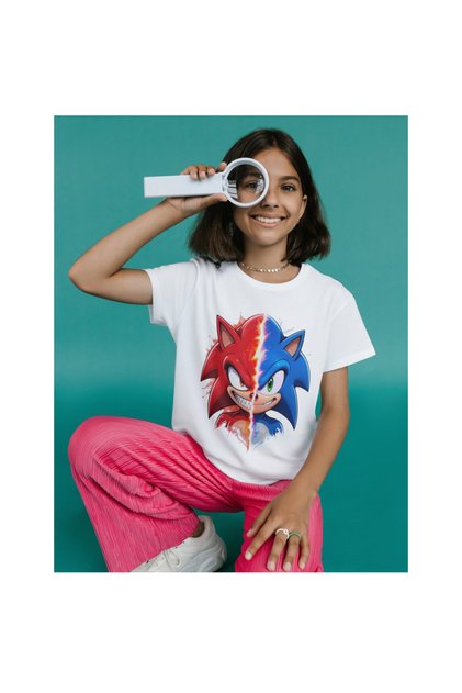 Sonic Kids T-Shirt Knuckles and the Hedgehog Sonic Unisex Adult T-Shirt Sonic T-Shirt