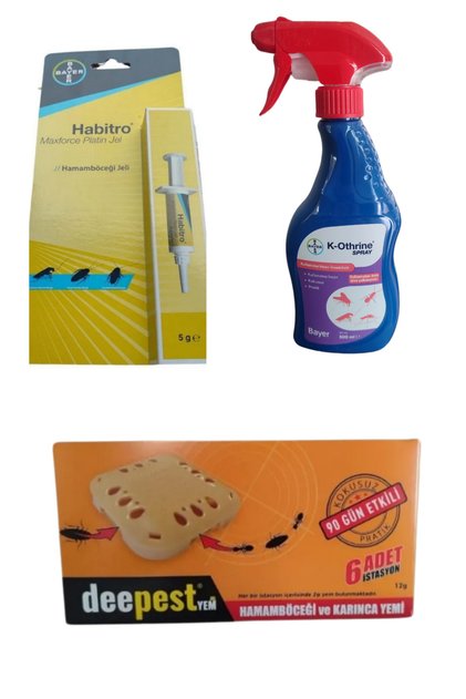 Jel 5GR/K-Othrine Hazır Sprey 500ML/Deepest 6'lı Tablet Yem/Hamamböceği Karınca İlaçları