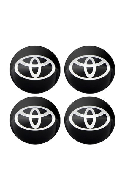 Σετ 4 μεταλλικών αυτοκόλλητων Toyota 56mm για ζάντες αλουμινίου (Hilux, Prius, Auris, Corolla, Camry)