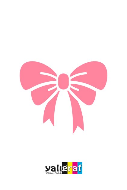 Bow Ribbon Auto Sticker, Helmet, Motorcycle, Laptop Sticker Foil 12X10 cm