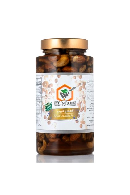 Wild honey with nuts, 500 Gm, 100% natural and organic wild honey