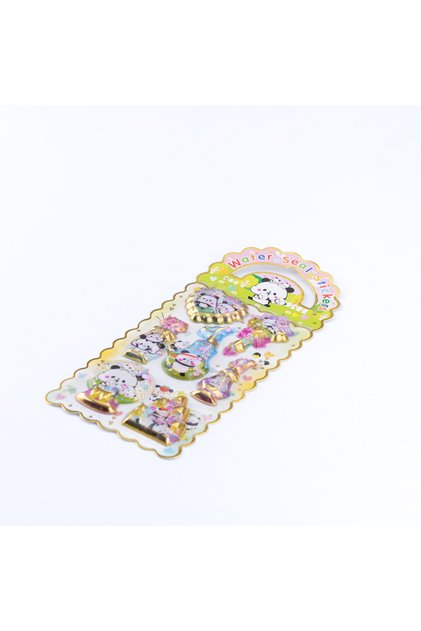 3D Embossed Water Filled Sticker, Baby Pandas
