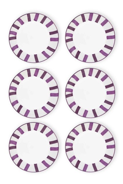 Joy Dinner Plate Set of 6 Purple 20 cm