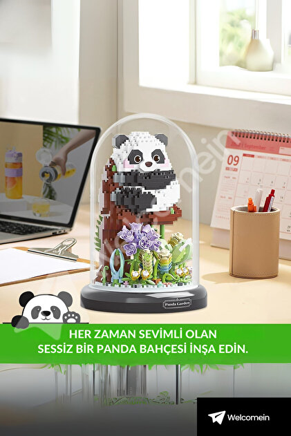 welcomein 1083 Parça Panlos Fanus Panda Lego Uyumlu Yapı Blok