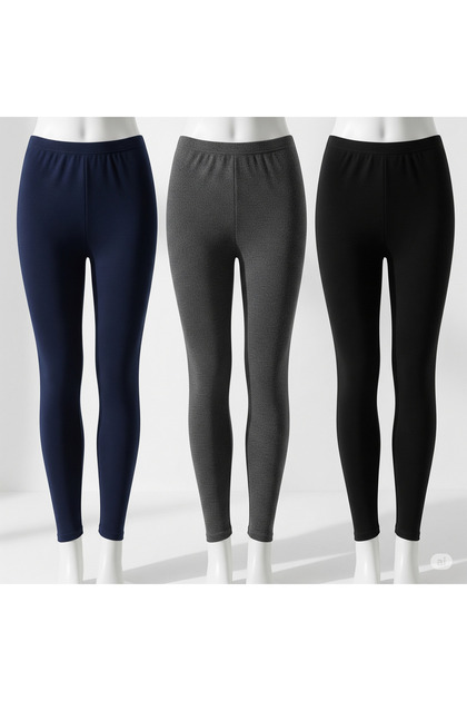 | 3'Color 3'Pieces | Thermal Leggings Pajamas Underwear Soft Comfortable Leggings (Black Navy Blue Anthracite)