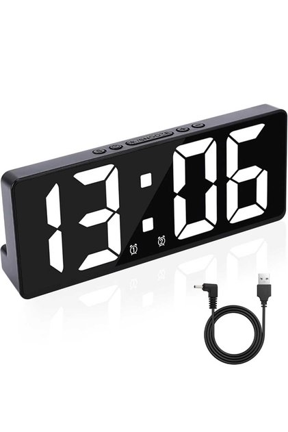 MR Masa Saati Derece Alarm Takvim Ayarlanabilir Parlaklık 12/24 Saat Göstergesi