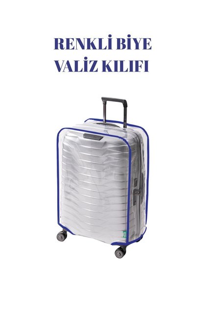 Transparent Suitcase Cover and Suitcase Protector Colorful Piping