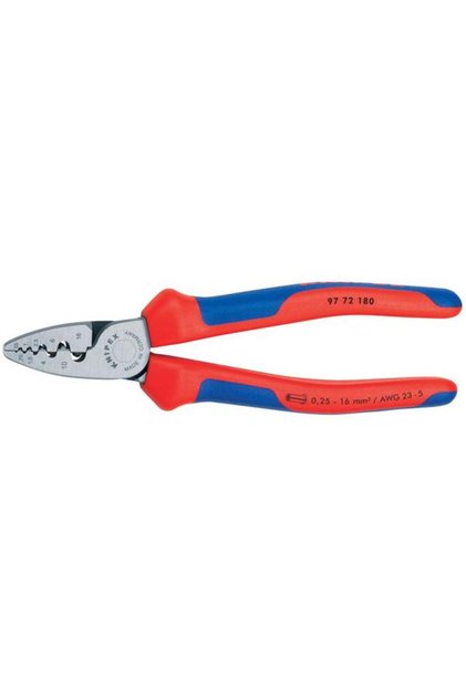 Clește de sertizare pentru terminale 0,25 - 16,0 mm², KNIPEX, 180 mm