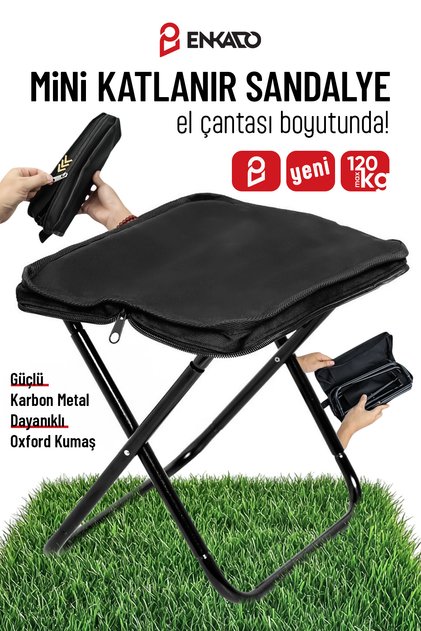 Ultra Hafif El Çantası Boyutunda Katlanır Kamp Sandalyesi Portatif Taşınabilir Lüx Piknik Sandalyesi