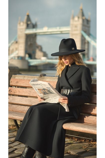 Women's Stamped Fedora Hat