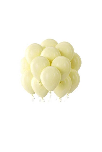 12-Inch Latex Balloon –Light Yellow Color –Pack of 100- High-Quality Latex