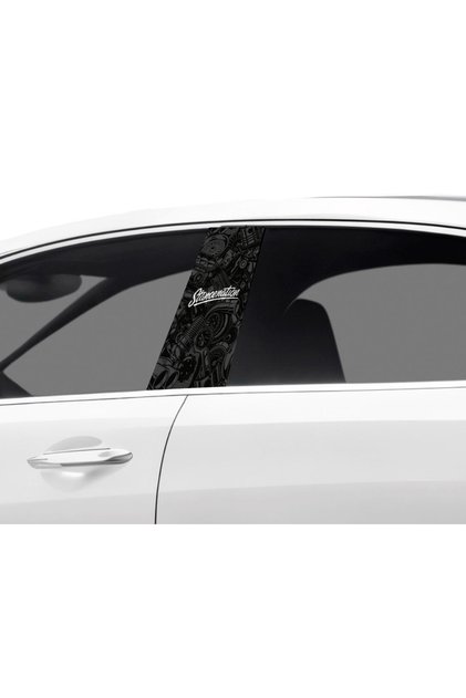 Car Door Post Covering Foil Stancenation Patterned (Right Left Set) (2 Pieces) - 22X50 cm