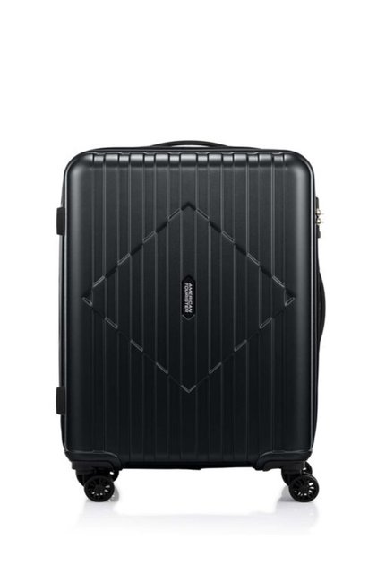 حقيبة Skytrac V2 Hard Spinner مقاس 68 سم TSA سوداء - حقيبة صلبة متوسطة (46 طول × 68 ارتفاع × 30 عرض سم)